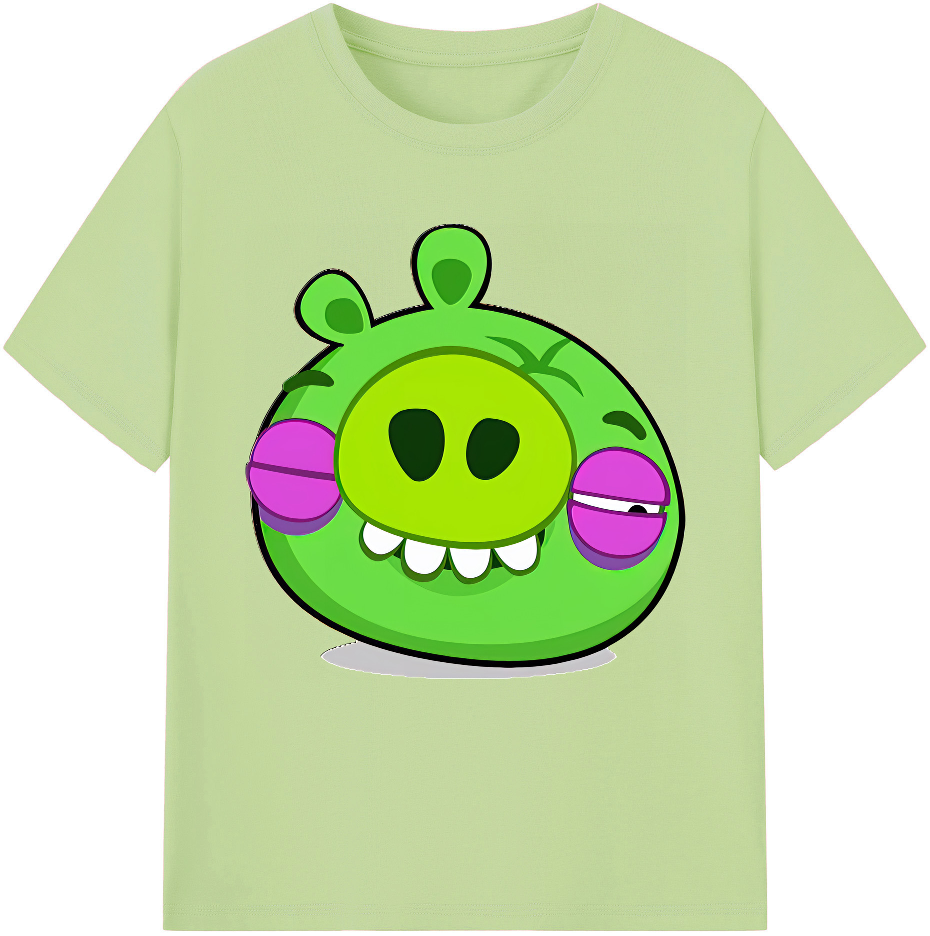 （画像用） Angry Birds アングリーバード 綿100％半袖Tシャツ（フロントプリント）